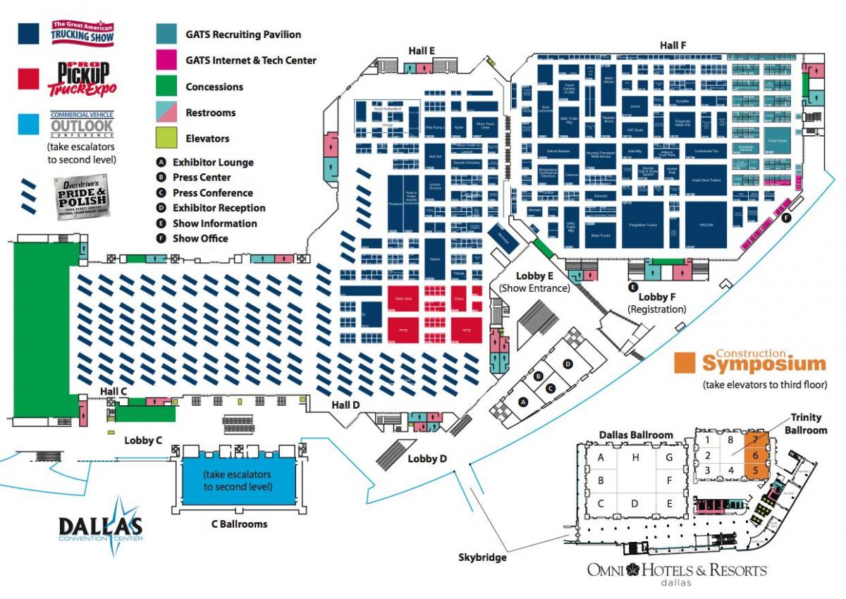 mapa ng Dallas convention center