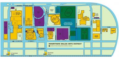 Mapa ng Dallas arts district