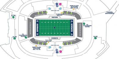 Cowboys stadium paradahan mapa