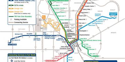 Liwanag sa pamamagitan ng tren Dallas mapa