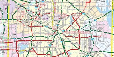 Mapa ng Dallas suburbs