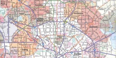 Mapa ng Dallas Texas lugar