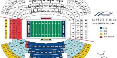 Dallas Cowboys stadium upuan mapa