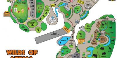 Mapa ng Dallas zoo