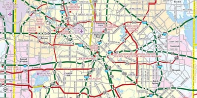 Dallas mapa ng lungsod